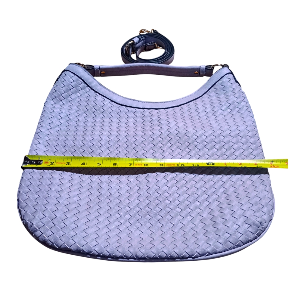 Stylish Purple Hobo Bag with Textured Design